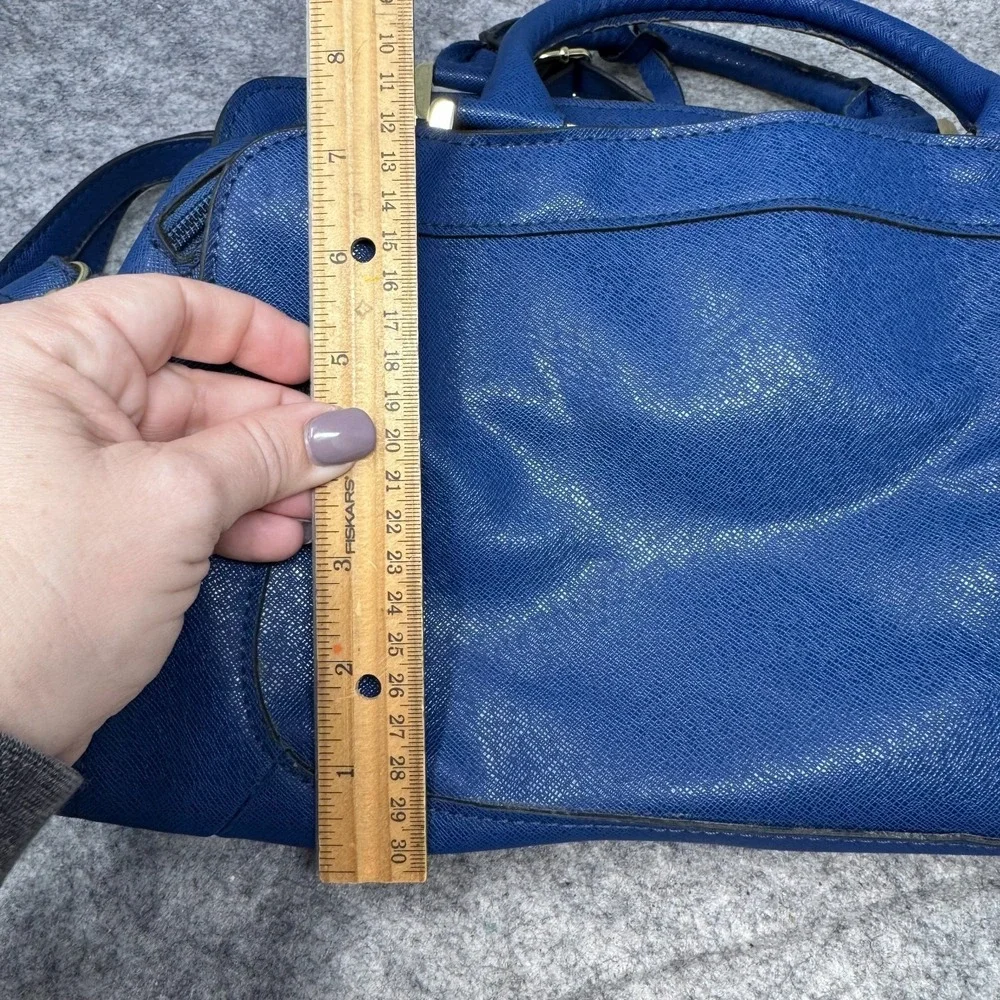 London Fog Royal Blue Satchel with Gold Accent